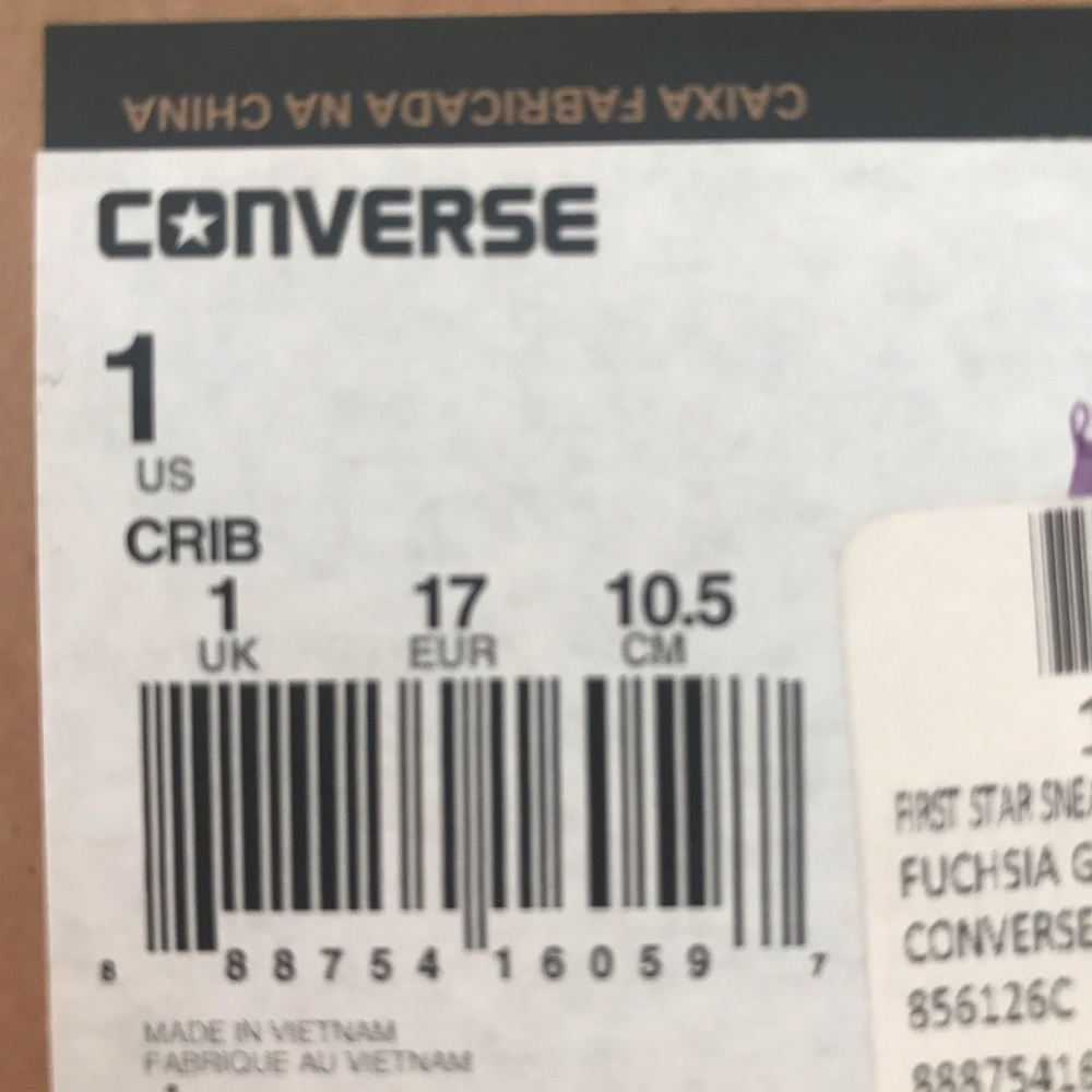 Brand New size 1 converse shoes